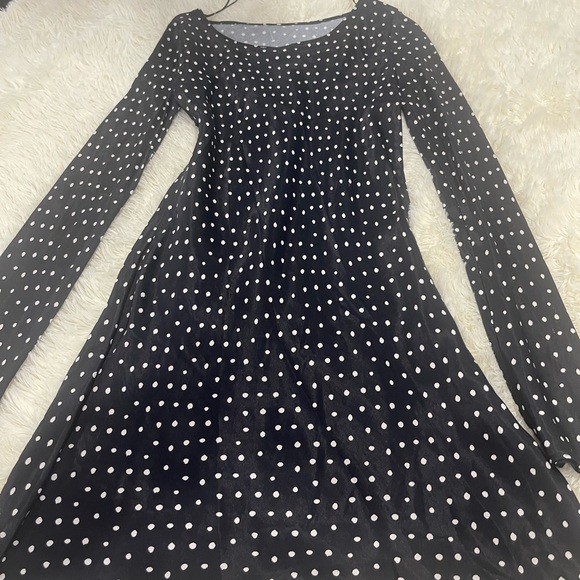Zara Black and White Polka Dot Dress - Picture 3 of 9
